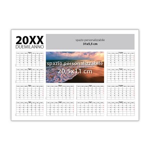 Calendario planning da tavolo plastificato 2023