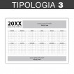 Calendario planning da tavolo plastificato 202024 23