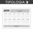 Calendario planning da tavolo plastificato 2025